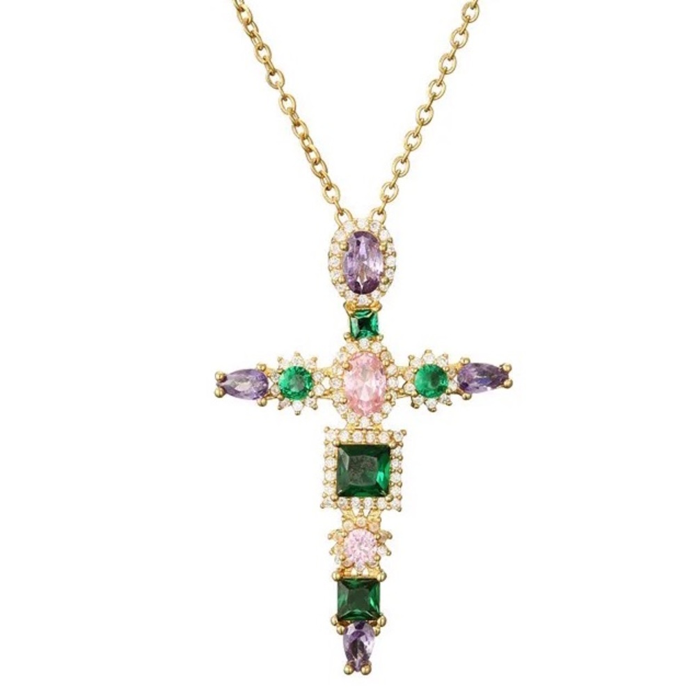 Cross Cubic Zirconia Pendant
